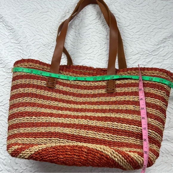 J.Crew Woven Straw Tote Bag – Beach Market Basket - Picture 7 of 8